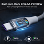 VOLTME POWERLINK RUGG SERIES | 100W USB-C to USB-C Fast Charging Cable | 1M Graphene Nylon | PD 3.0