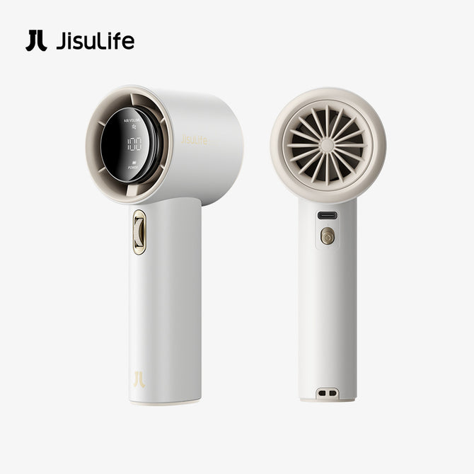 JISULIFE Pro1/s Mini Fan | 1-100 Speeds | Scroll Switch | Digital Display | Up to 15hours Usage