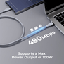 VOLTME POWERLINK RUGG SERIES | 100W USB-C to USB-C Fast Charging Cable | 1M Graphene Nylon | PD 3.0