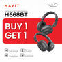 B1T1 | HAVIT H668BT Headphone | Hi-Res Wireless Headphones with ANC | 80H Playtime | Bluetooth 5.4