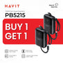 HAVIT PB5215 Powerbank 10,000mAh | Built-in USB-C & Lightning Cables | Fast Charging | Compact & Tra