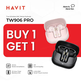 B1T1 | HAVIT TW906 Pro Earbuds | TWS Earbuds with ANC+ENC Noise Reduction | 5H Playtime |Bluetooth V