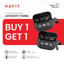 B1T1 | HAVIT TW984 Earbuds | ANC+ENC | 4-Mic Noise Cancellation | Bluetooth 5.4 | Up to 24H Playtime