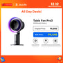 JISULIFE PRO 3 Table Fan 10000mAh | 37,000 RPM High-Speed Airflow | Portable Rechargeable Desk Fan