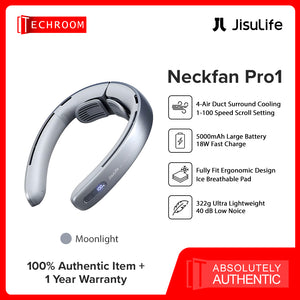 JISULIFE Pro1 Neck Fan | Breathable Neck Collar | 100 Speeds Turbo Air Duct | Up to 15.5hours