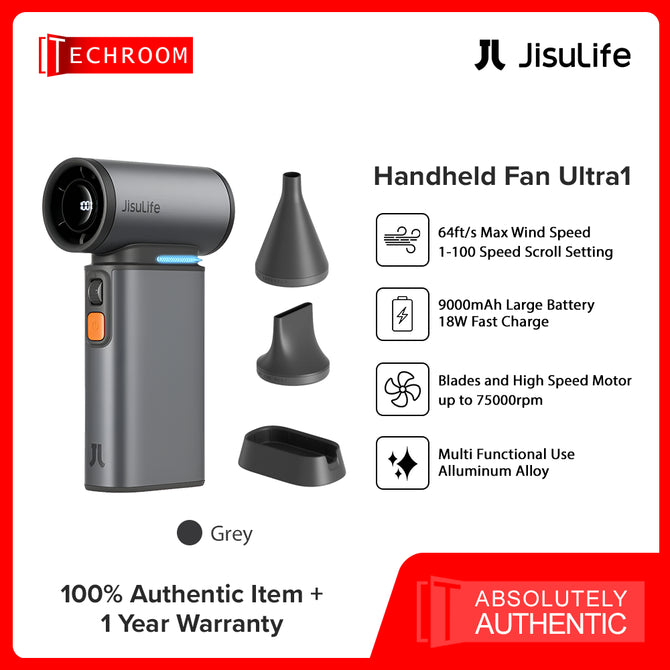 JISULIFE Ultra1 Handheld Fan | Multifunctional Equipment | LED Light For Emergency Illumination