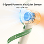 JISULIFE Life 10 Handheld Fan Christmas Edition | 4000mAh | 5-Speed Airflow | USB-C Rechargeable
