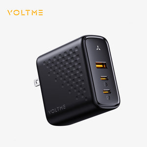 VOLTME REVO 100 | 100W GaN Fast Charger | Dual USB-C + USB-A | Laptop & Phone Charging | PPS & PD