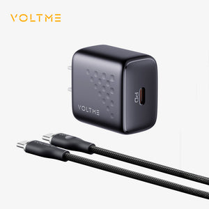 VOLTME REVO 30 LITE FAST CHARGING KIT | 30W GaN USB-C Wall Charger with 1M Type-C Cable