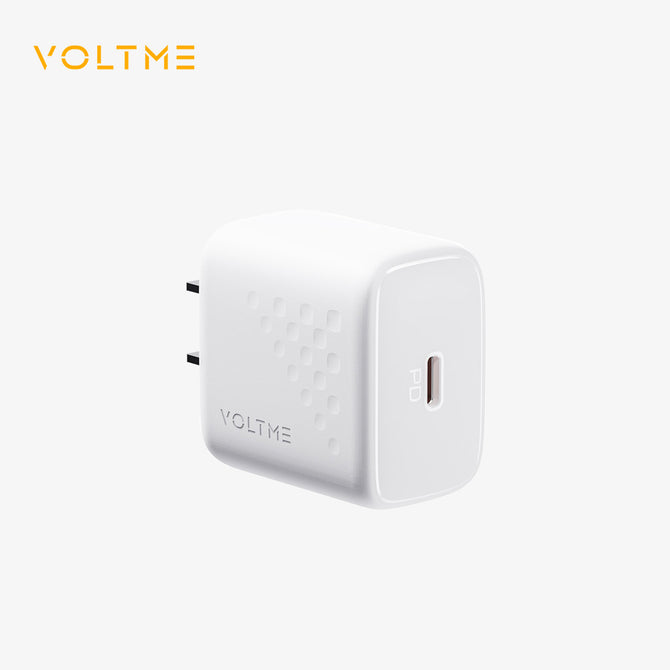 VOLTME REVO 30 LITE | 30W GaN USB-C Fast Charger | PD & PPS Support | Compact Travel Adapter