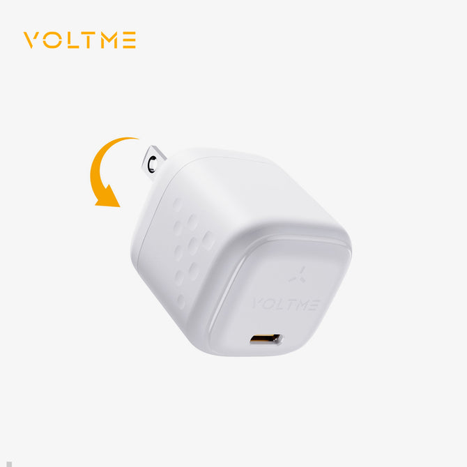 VOLTME REVO 30 MINI 2 | 30W GaN Mini USB-C Fast Charger | PD & PPS Support | Compact Travel Adapter