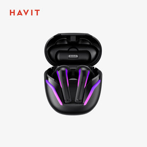 HAVIT TW970 Earbuds | Dual-Mode TWS Earbuds with 18ms Low Latency | 4-Mic ENC | RGB Lights