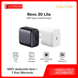 VOLTME REVO 30 LITE | 30W GaN USB-C Fast Charger | PD & PPS Support | Compact Travel Adapter