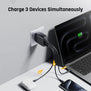 VOLTME REVO 67 | 67W GaN Fast Charger | Dual USB-C + USB-A | Triple Port Adapter | PPS/PD/QC Support
