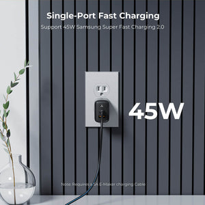 VOLTME REVO 45 DUO CA | 45W GaN Dual-Port Fast Charger | USB-C PD & PPS + USB-A Output