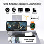 VOLTME 3-in-1 Magnetic Wireless Charger | 15W Fast Charge | w/ 40W GaN Adapter | Foldable & Compact