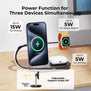 VOLTME 3-in-1 Magnetic Wireless Charger | 15W Fast Charge | w/ 40W GaN Adapter | Foldable & Compact