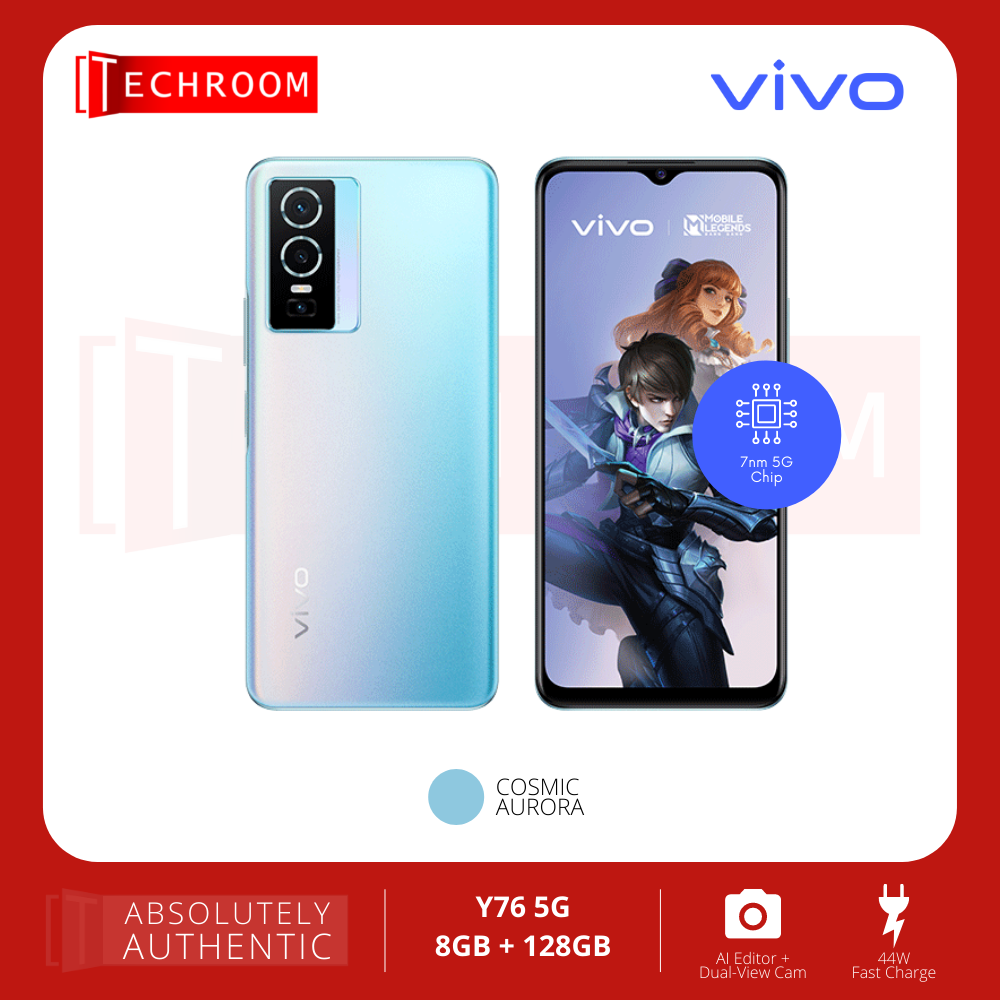 VIVO Y76 5G | 4100mAh Battery | 8GB RAM + 128GB ROM | AI Editor + Dual ...