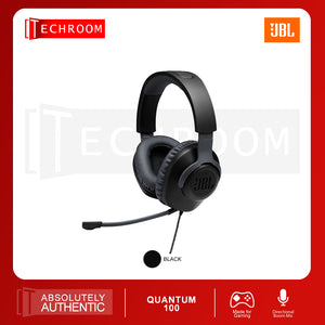 Harman JBL QUANTUM 100 | Wired over-ear gaming headset with a detachable mic | JBL Quantum SOUND Signature | Wired 3.5mm Headset