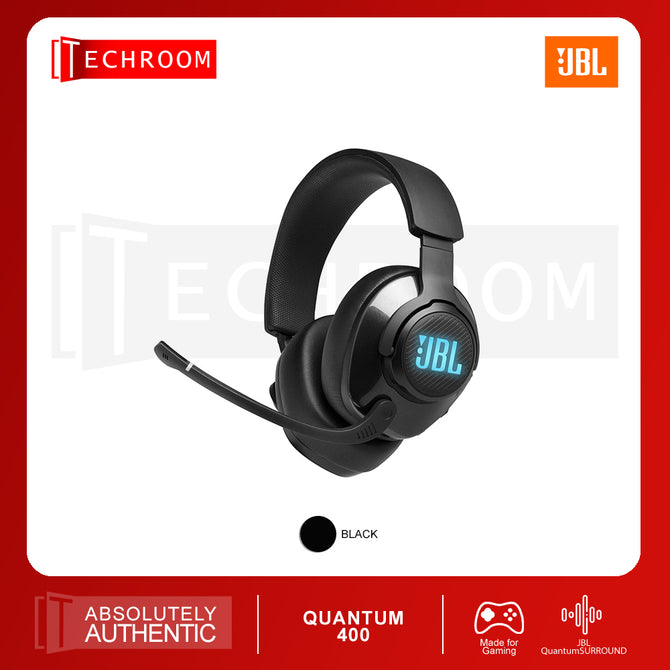 JBL Quantum 400 Wired Over-Ear Gaming Headset w/Audio Chat - Black