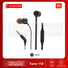 Harman JBL TUNE 110 | In-ear headphones | JBL Pure Bass sound | Tangle-free flat cable