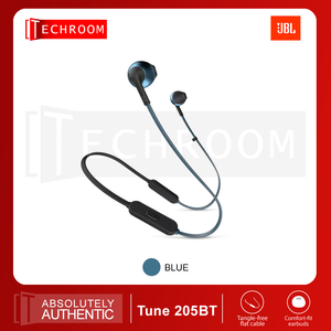Harman JBL Tune 205BT | Wireless Earbud headphones | JBL Pure Bass sound | 6-hour battery life | Recharges in 2 hours